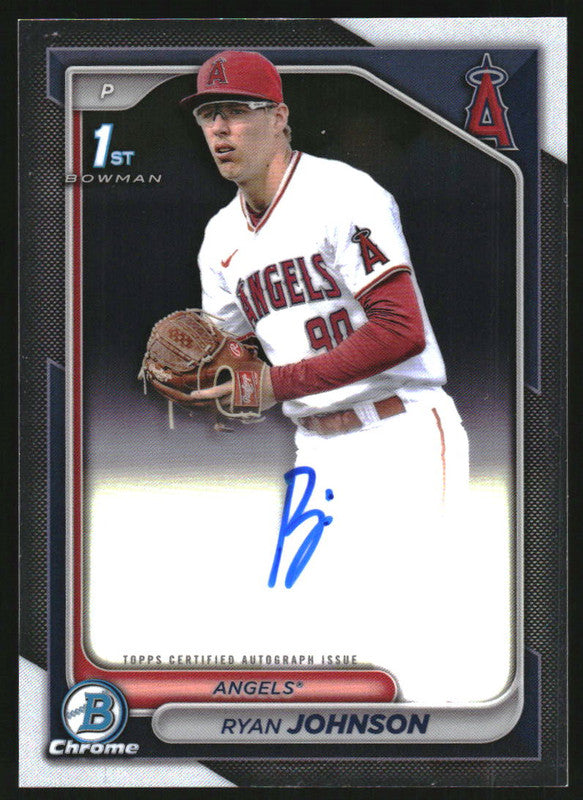 2024 Bowman Draft Chrome Autographs #CPA-RJ Ryan Johnson RC Auto