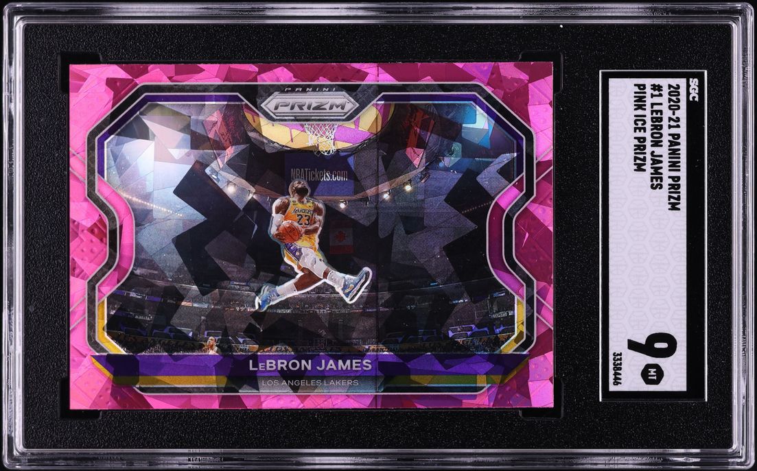 2020 Panini Prizm Pink Ice LeBron James #1 SGC 9 MINT