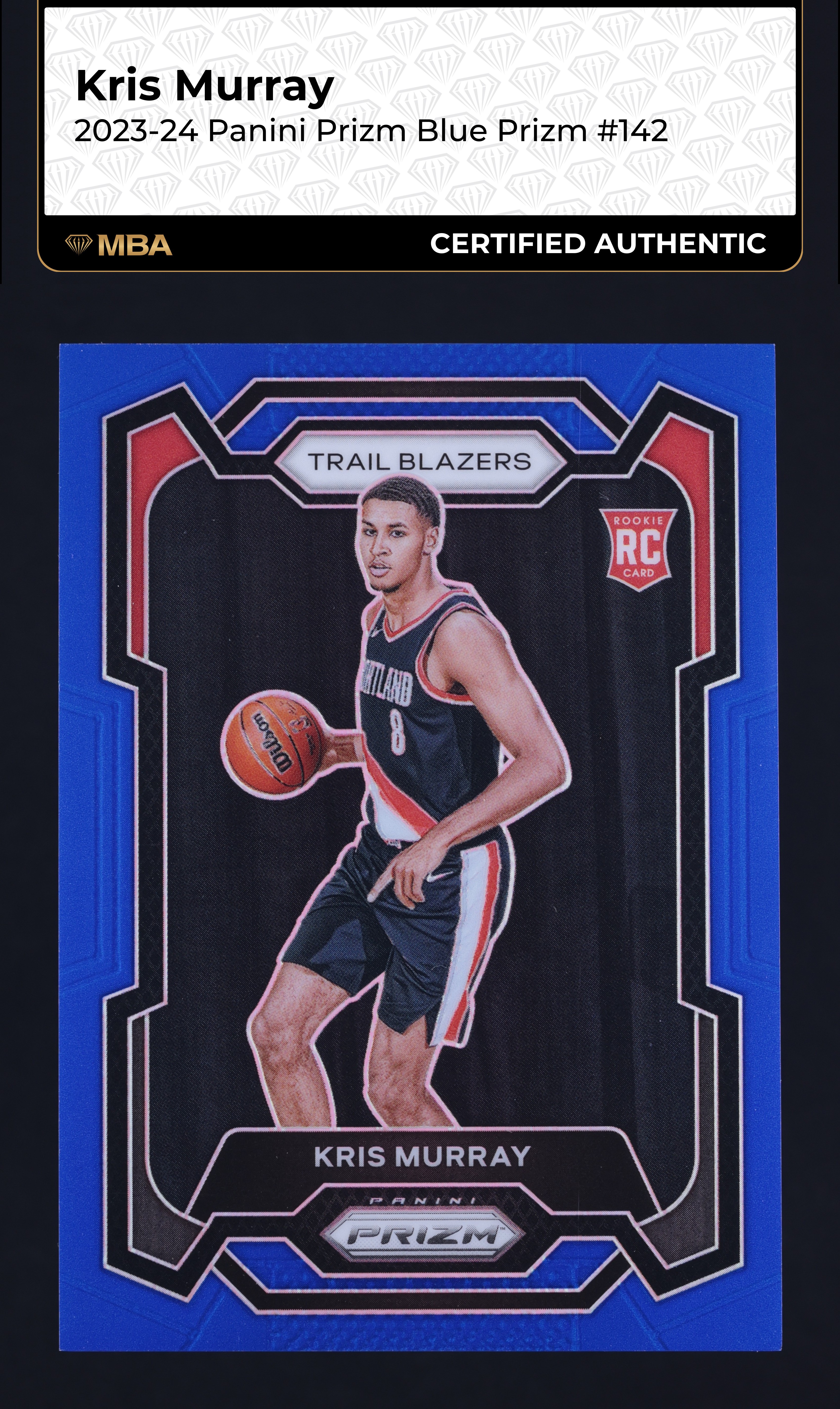 2023 Panini Prizm Blue Kris Murray ROOKIE /199 #142 MBA AUTH
