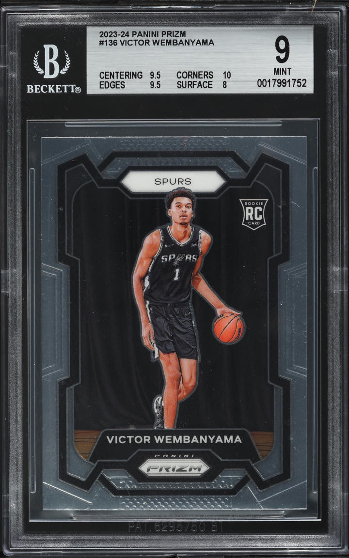 2023 Panini Prizm Victor Wembanyama ROOKIE #136 BGS 9 MINT