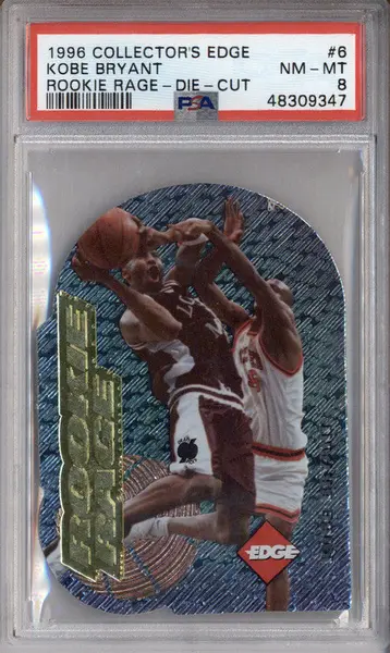 1996 Collector's Edge Rookie Rage Die Cuts #6 Kobe Bryant PSA 8