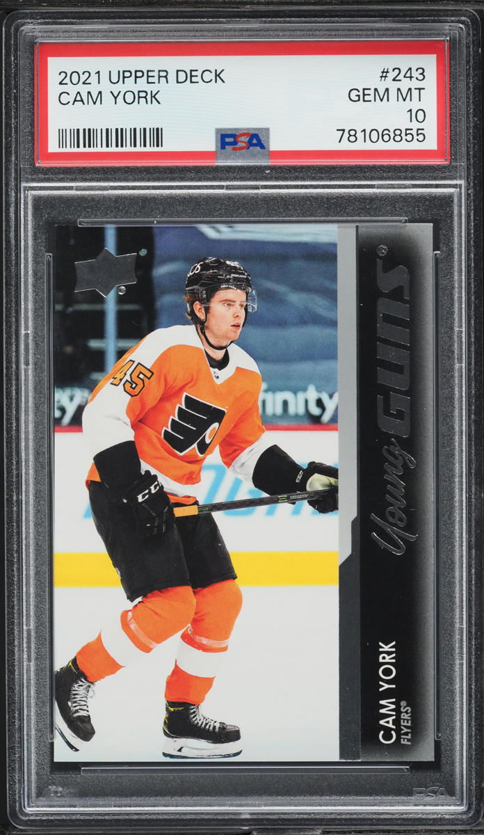 2021 Upper Deck Young Guns Cam York ROOKIE #243 PSA 10 GEM MINT