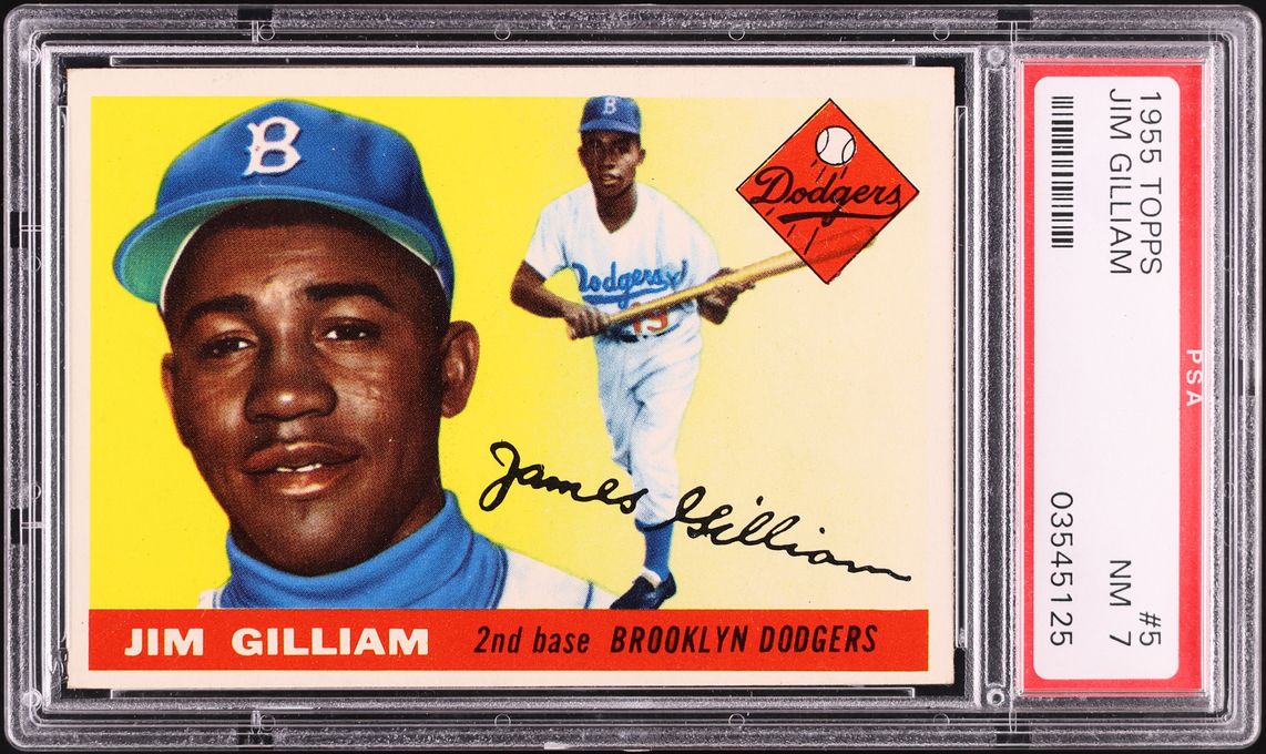 1955 Topps Jim Gilliam #5 PSA 7 NRMT