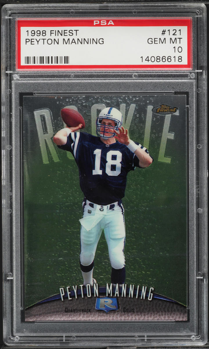 1998 Finest Football Peyton Manning ROOKIE #121 PSA 10 GEM MINT