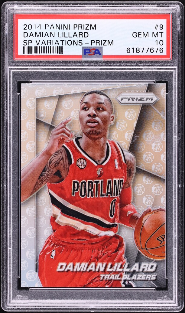 2014 Panini Prizm Variation Silver Damian Lillard #9 PSA 10 GEM MINT