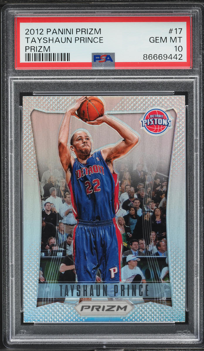 2012 Panini Prizm Silver Tayshaun Prince #17 PSA 10 GEM MINT