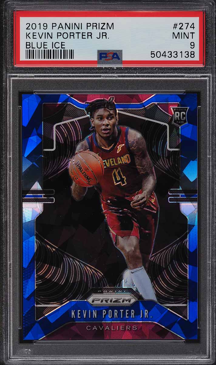 2019 Panini Prizm Blue Ice Kevin Porter Jr. ROOKIE /99 #274 PSA 9 MINT