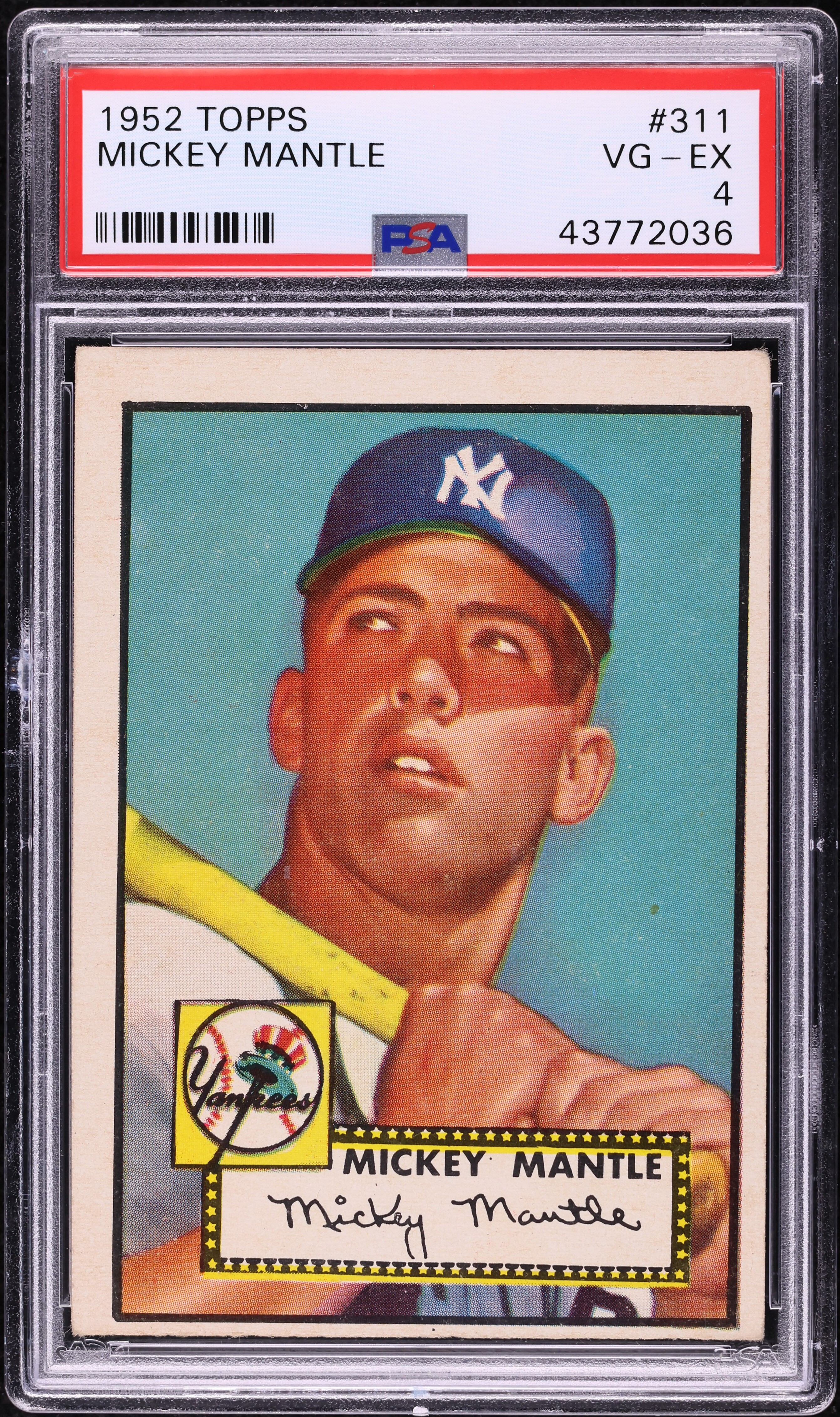 1952 Topps Mickey Mantle #311 PSA 4 VGEX