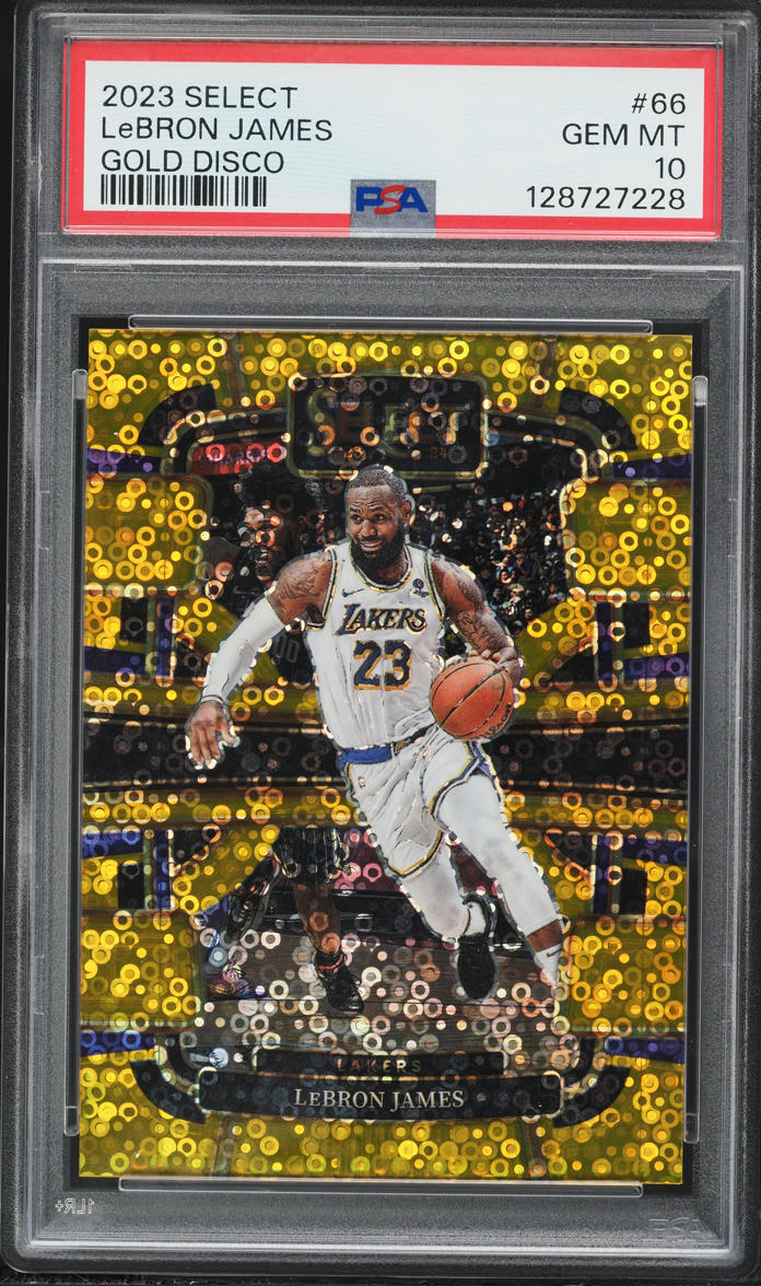 2023 Select Concourse Gold Disco LeBron James 10/10 #66 PSA 10 GEM MINT