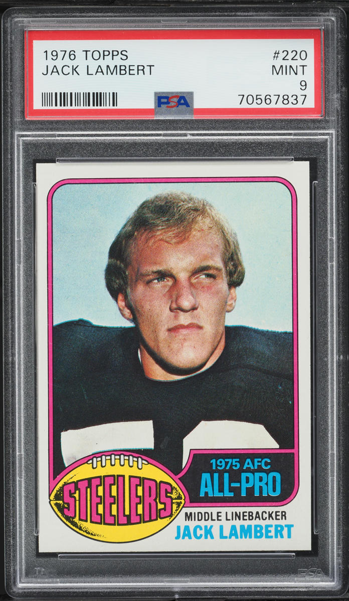 1976 Topps Football Jack Lambert ROOKIE #220 PSA 9 MINT