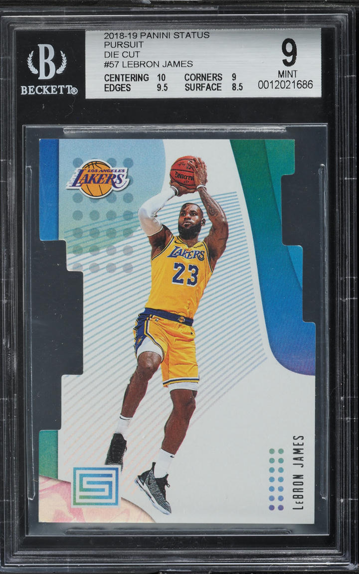 2018 Panini Status Pursuit Die-Cut LeBron James #57 BGS 9 MINT