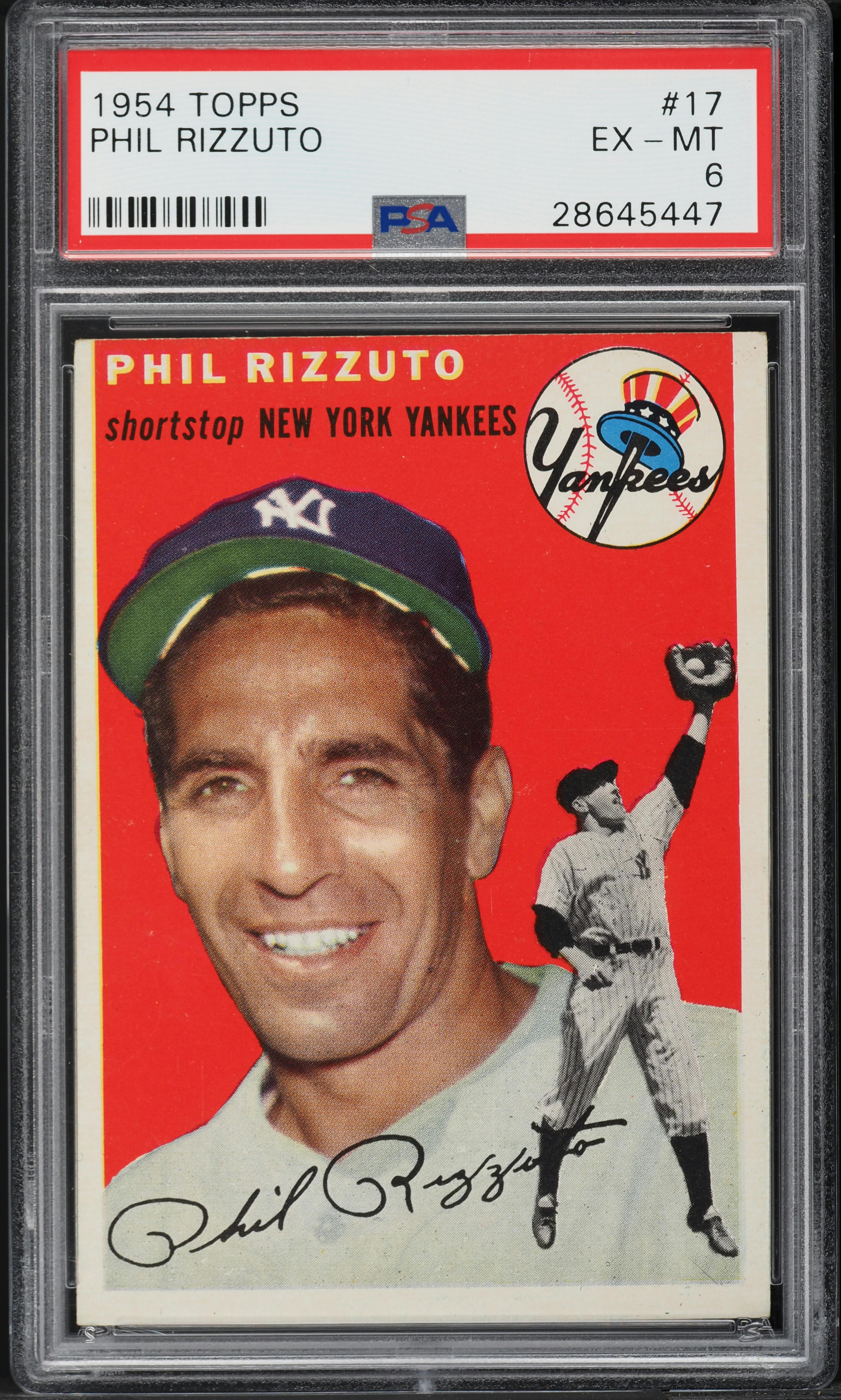 1954 Topps Phil Rizzuto #17 PSA 6 EXMT