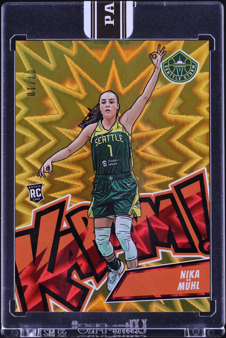 2024 Panini Royalty WNBA Kaboom! Gold Nika Muhl ROOKIE /10 #7