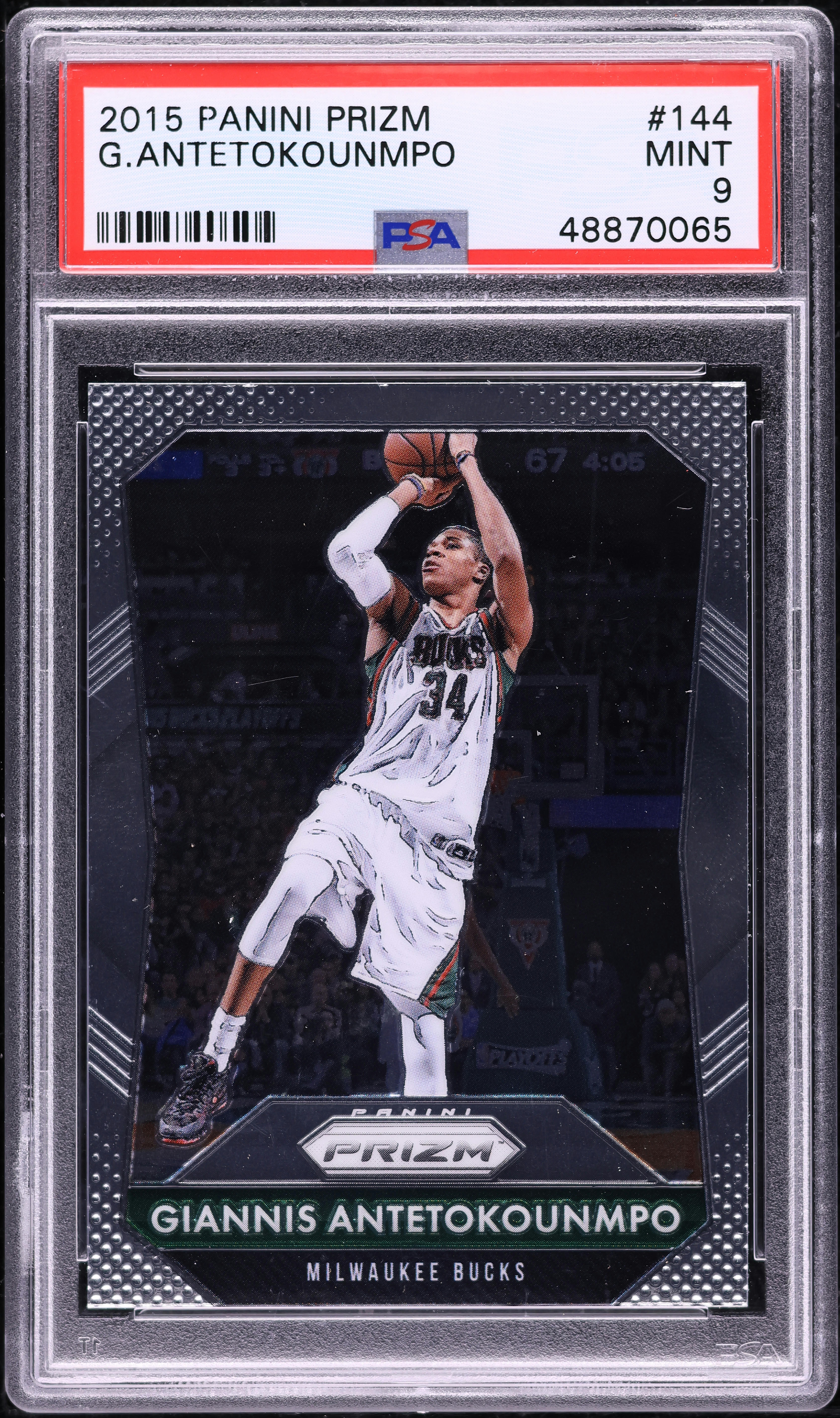 2015 Panini Prizm Giannis Antetokounmpo #144 PSA 9 MINT
