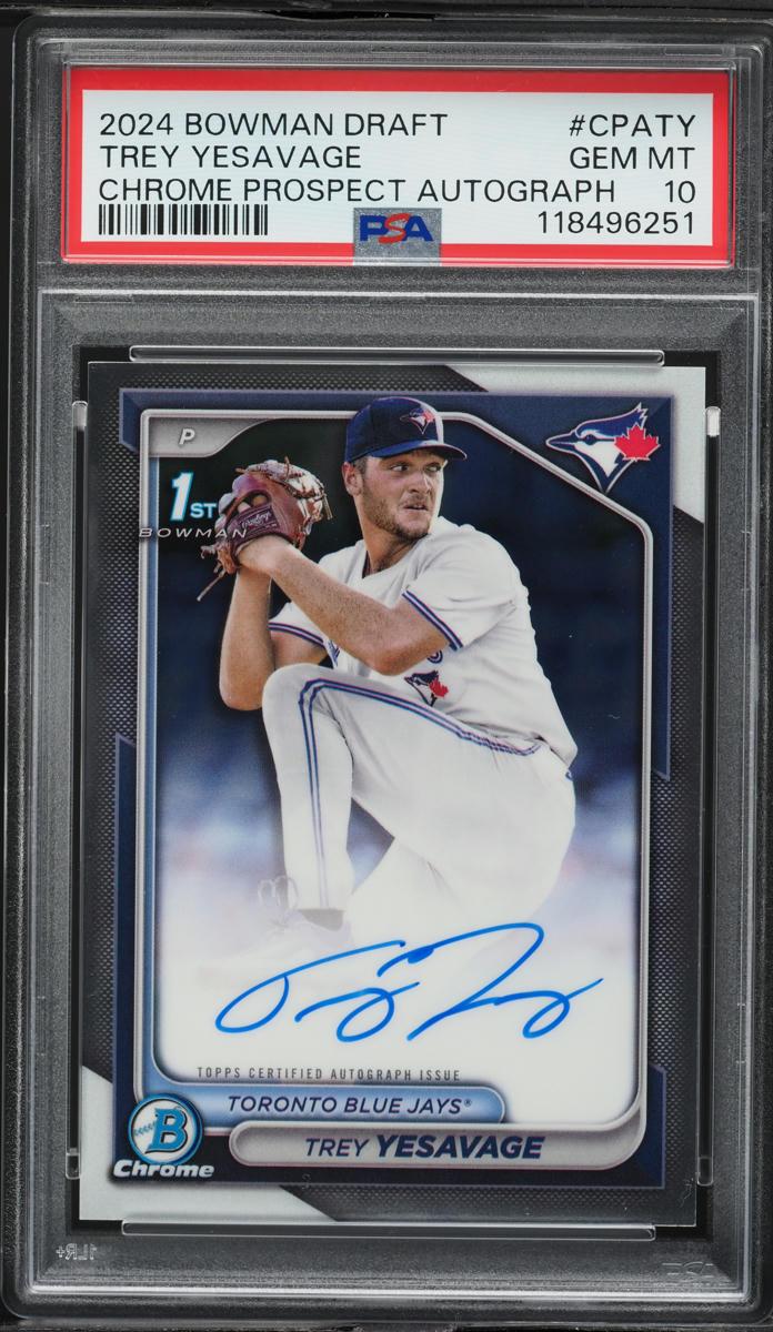 2024 Bowman Chrome Draft Trey Yesavage PROSPECT AUTO #CPA-TY PSA 10 GEM MINT