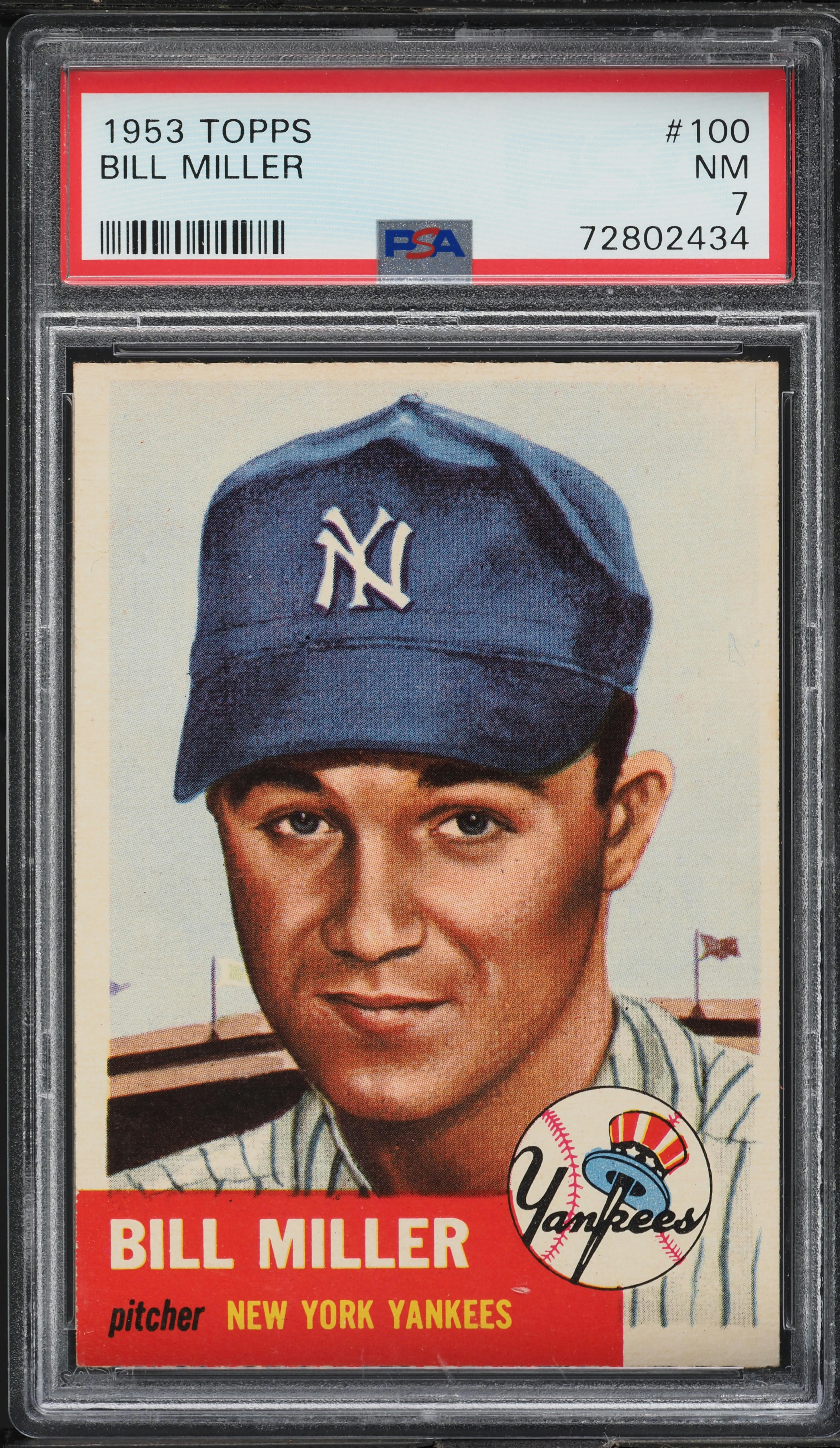 1953 Topps Bill Miller #100 PSA 7 NRMT