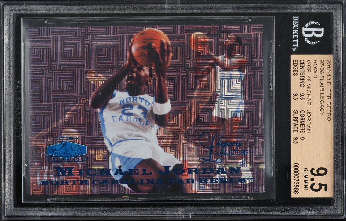 2012 Fleer Retro '97 Flair Legacy Row 0 Michael Jordan /100 BGS 9.5 GEM MINT