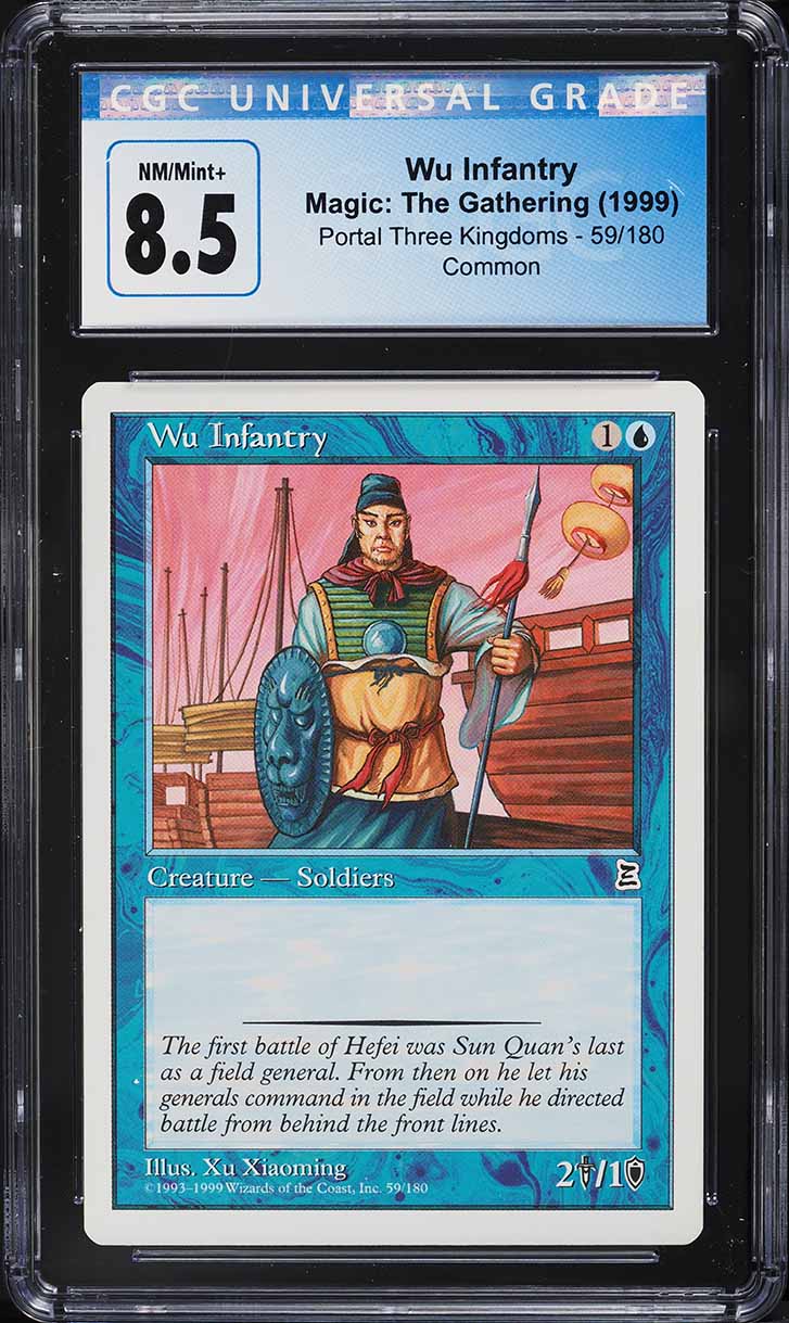 1999 Magic The Gathering MTG Portal Three Kingdoms Wu Infantry #59 CGC 8.5