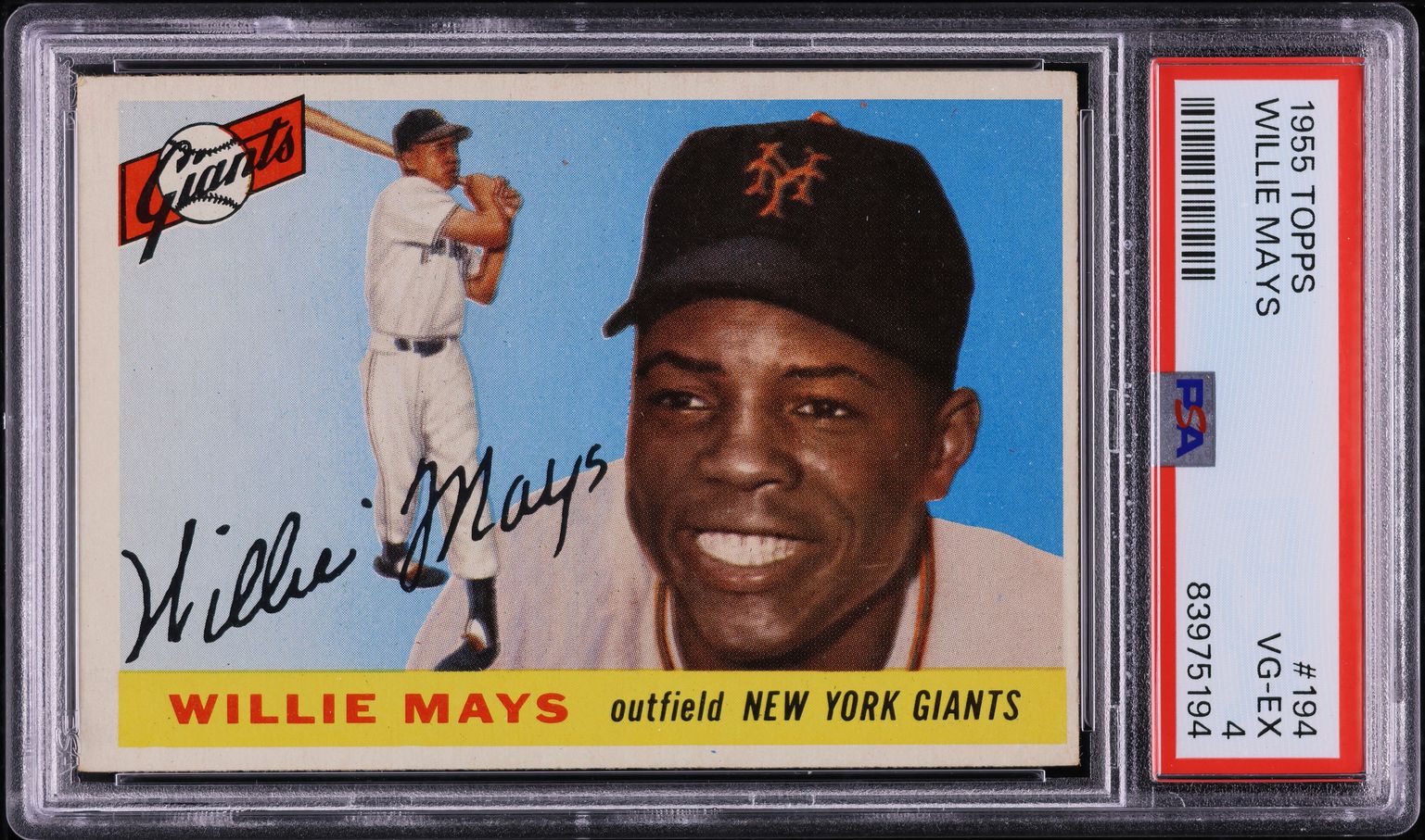 1955 Topps Willie Mays #194 PSA 4 VGEX