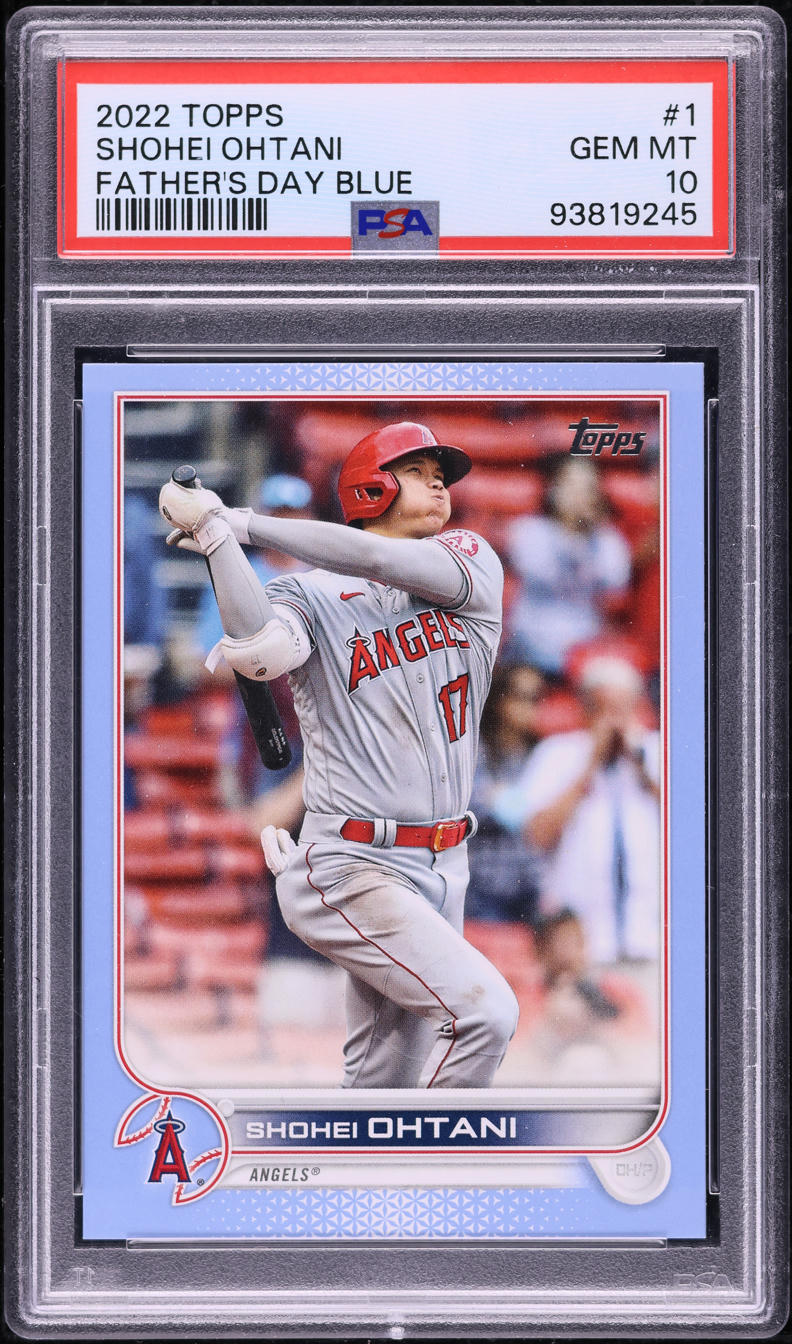 2022 Topps Father's Day Blue Shohei Ohtani /50 #1 PSA 10 GEM MINT