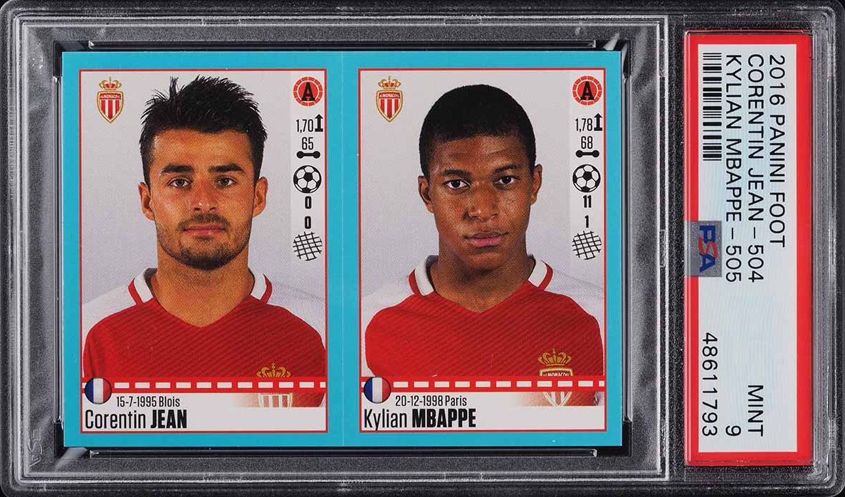 2016 Panini Foot Kylian Mbappe ROOKIE #504/505 PSA 9 MINT