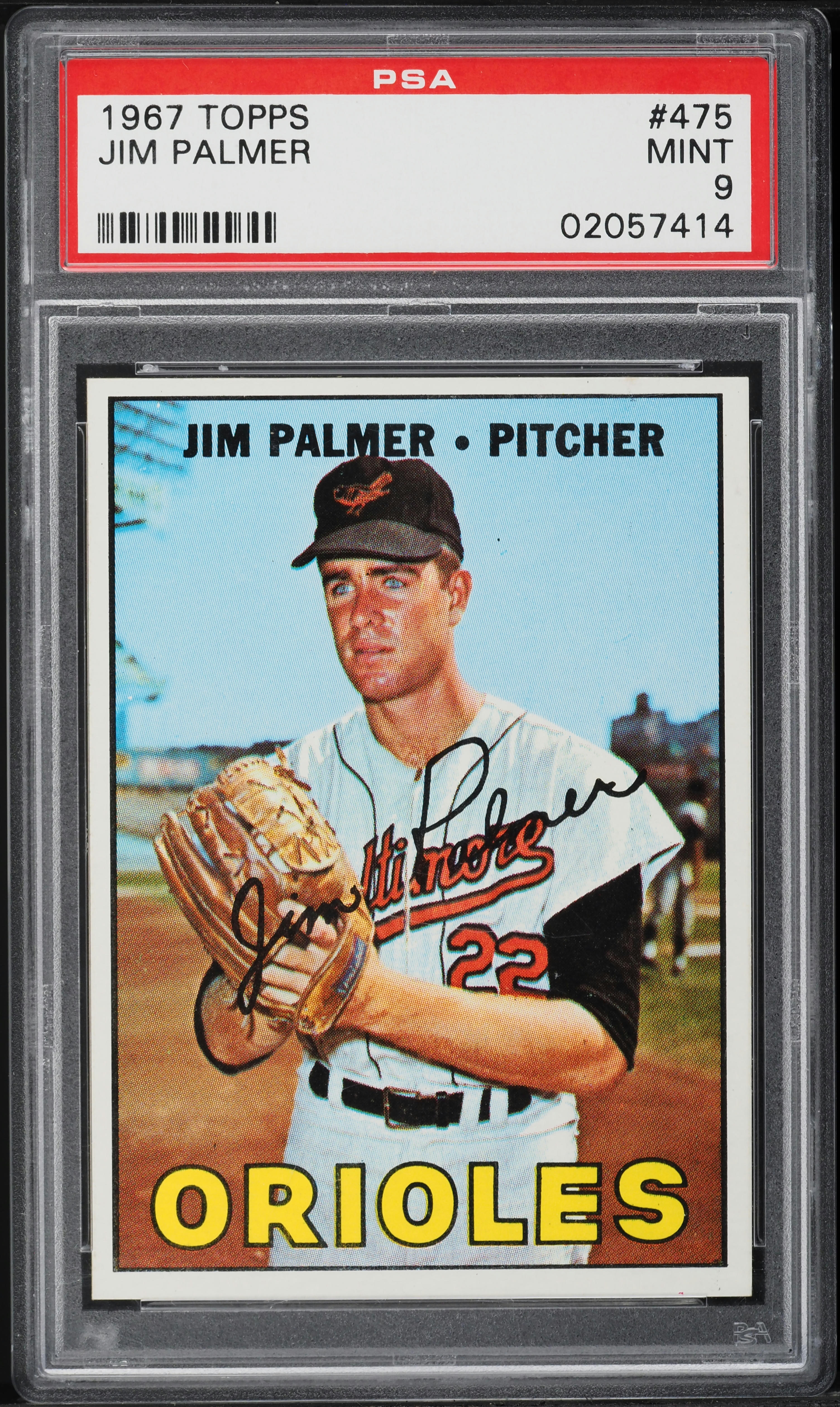 1967 Topps Jim Palmer #475 PSA 9 MINT