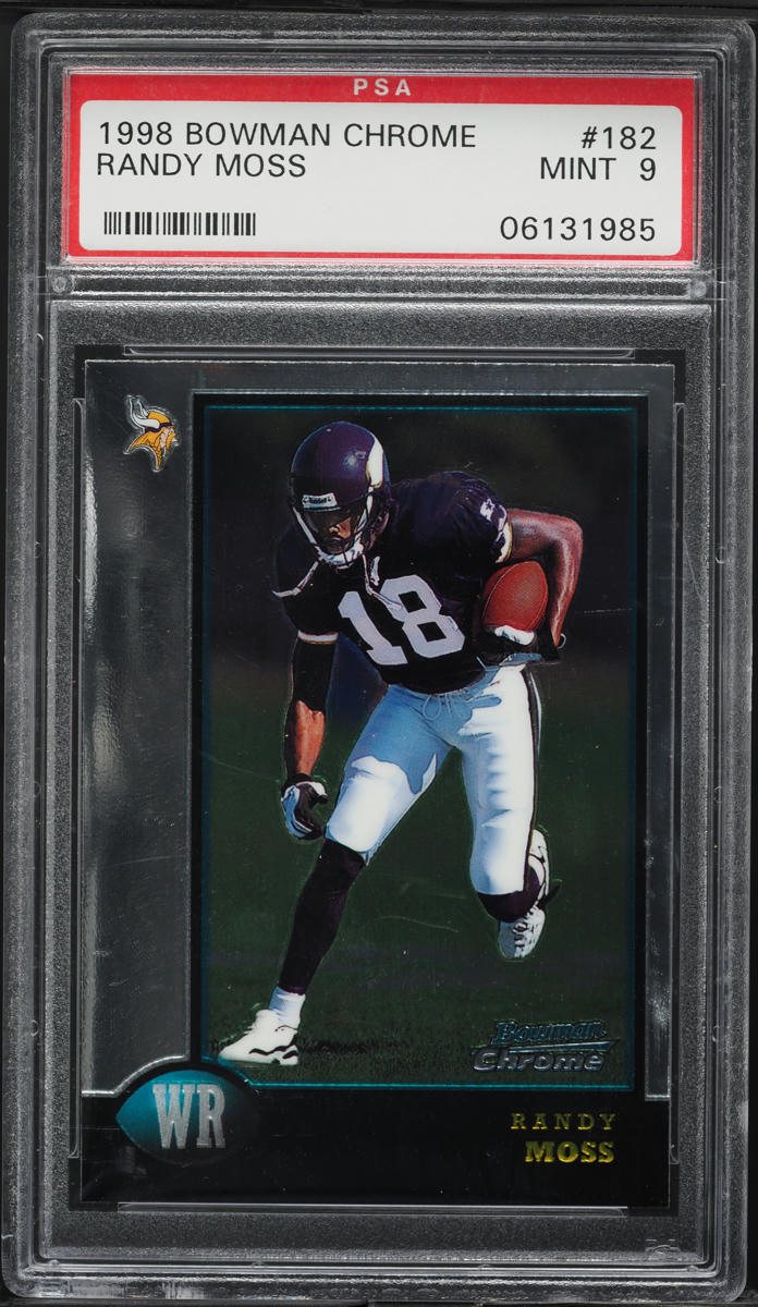 1998 Bowman Chrome Randy Moss ROOKIE #182 PSA 9 MINT