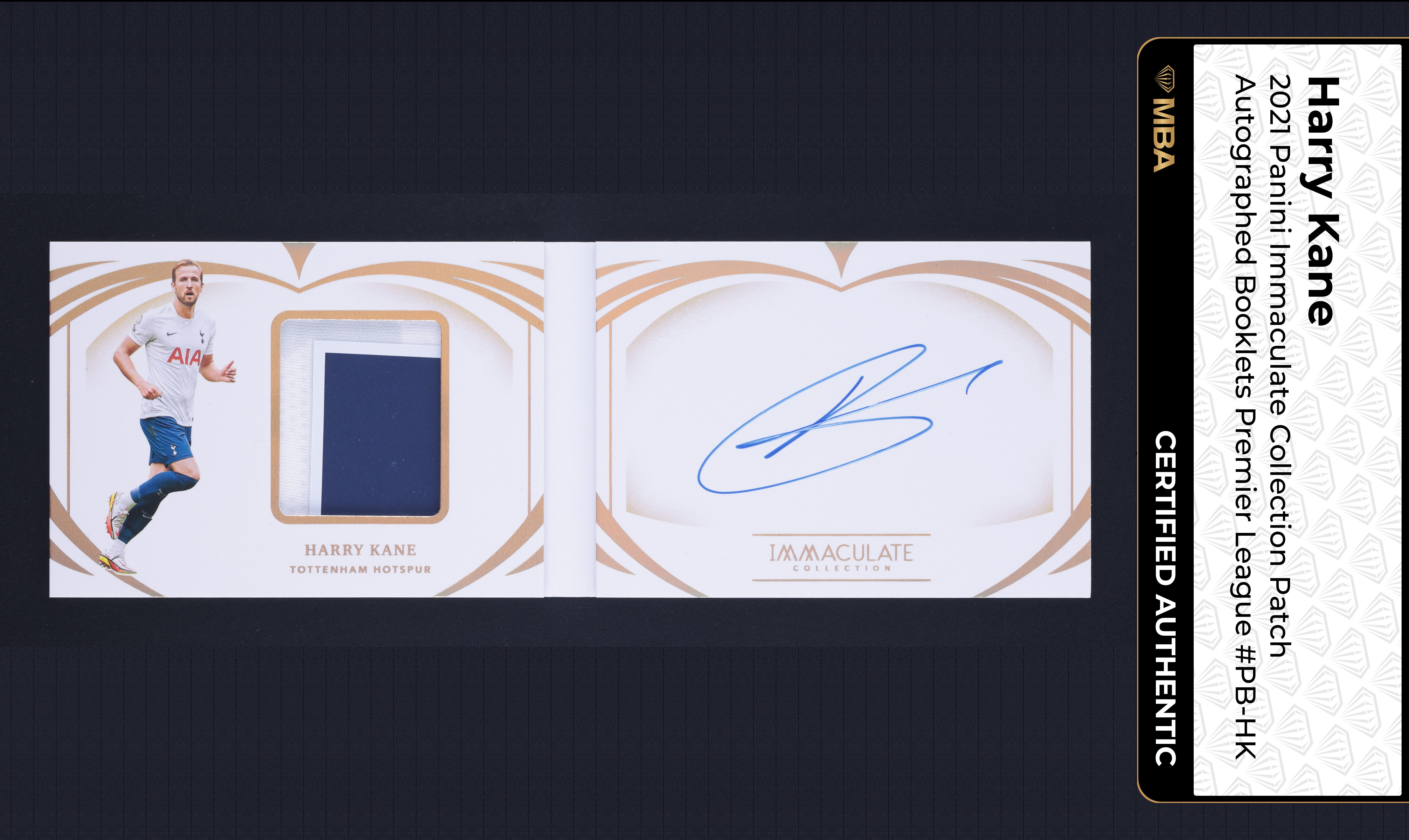 2021 Immaculate Collection Booklet Harry Kane PATCH AUTO /99 #PB-HK MBA AUTH