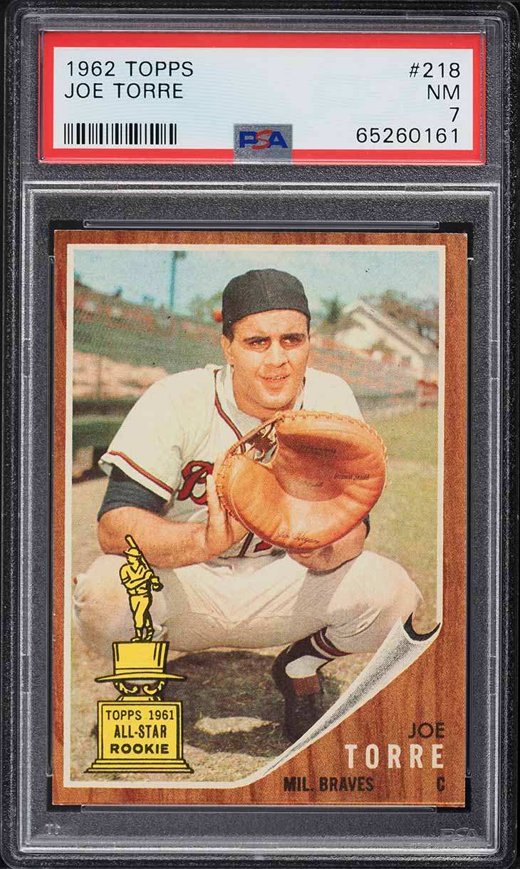 1962 Topps Joe Torre ROOKIE #218 PSA 7 NRMT