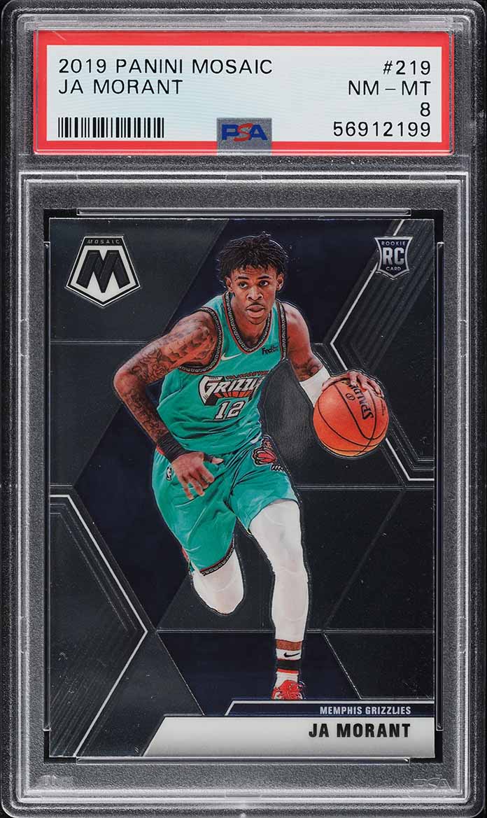 2019 Panini Mosaic Ja Morant ROOKIE #219 PSA 8 NM-MT
