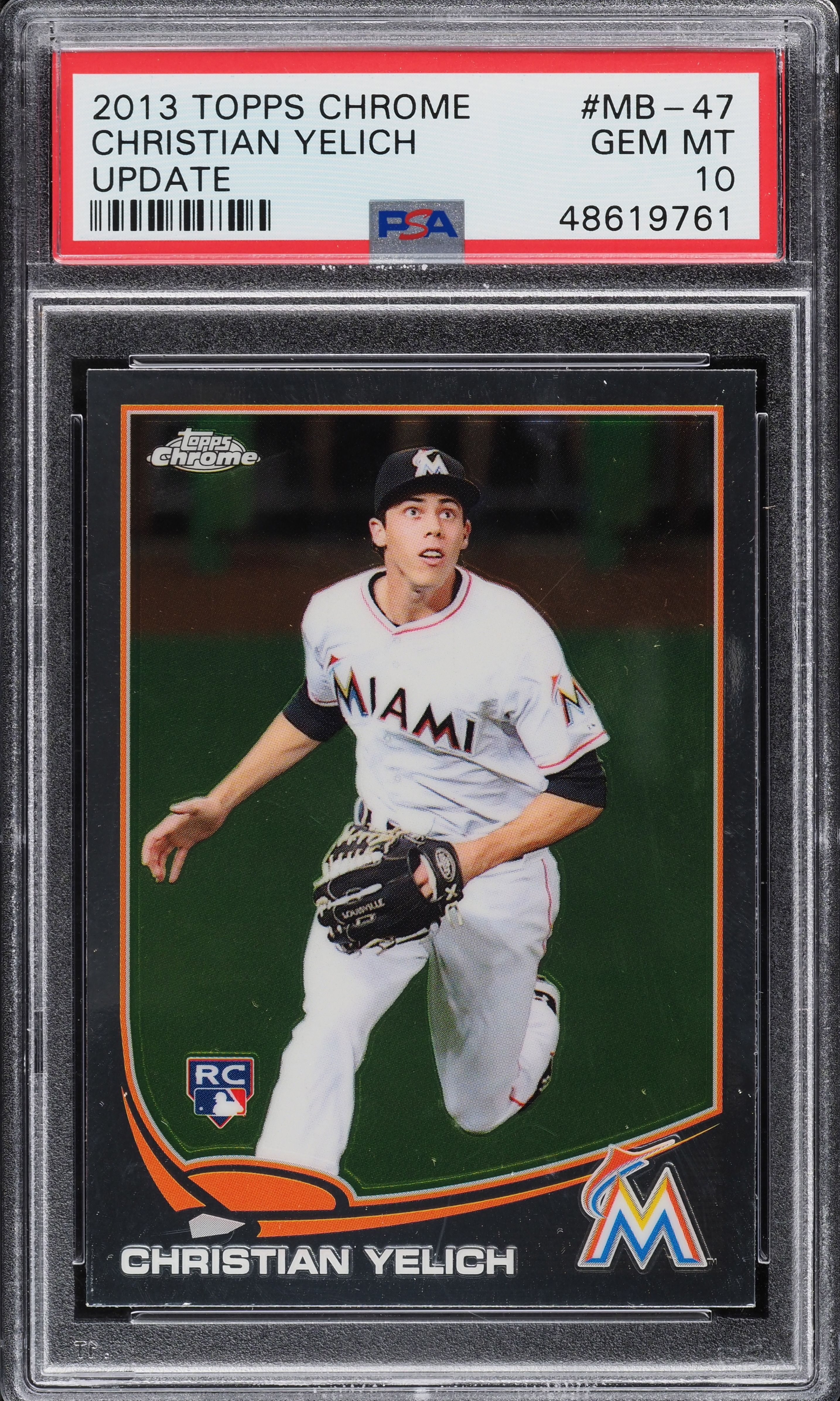 2013 Topps Chrome Update Christian Yelich ROOKIE #MB-47 PSA 10 GEM MINT