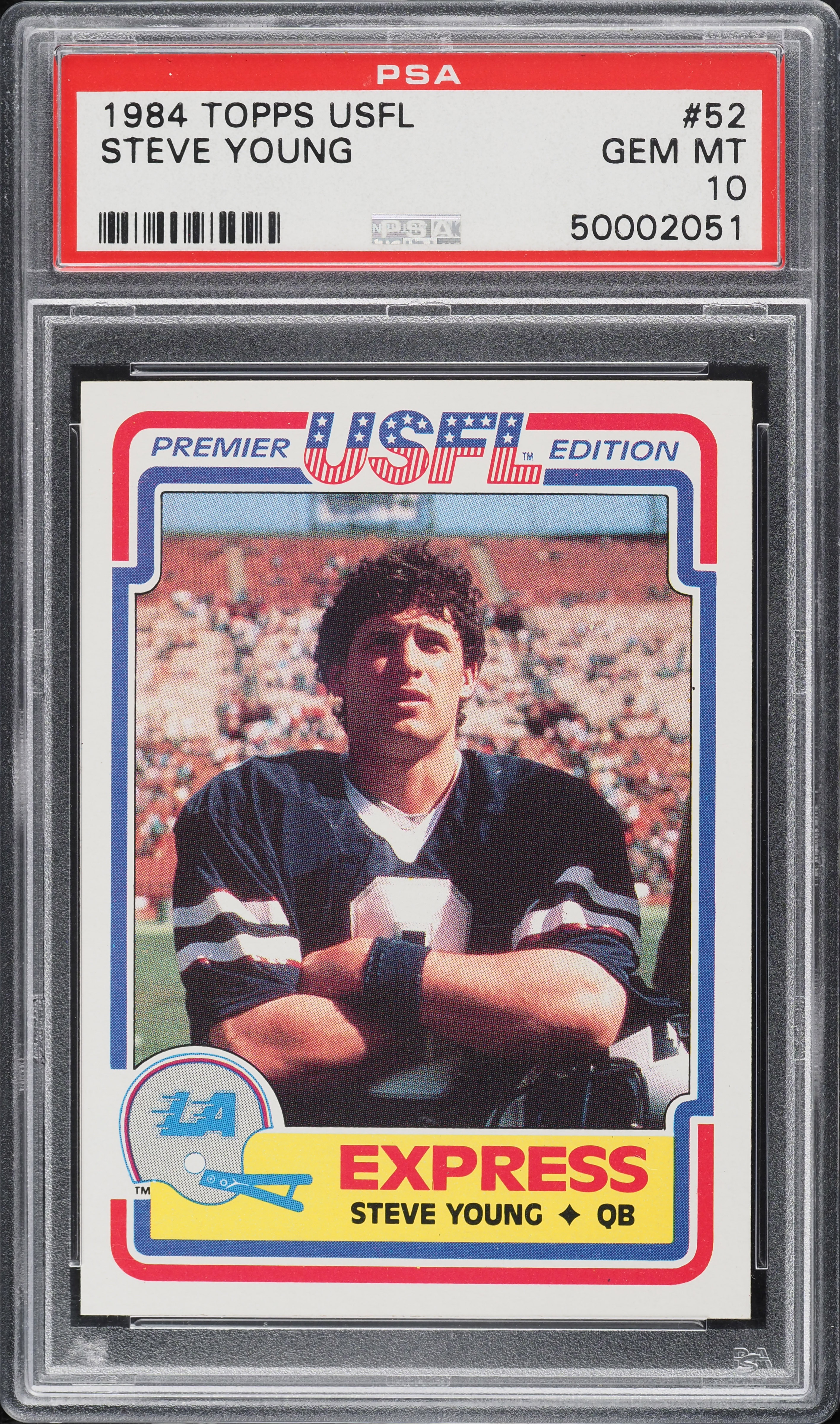 1984 Topps USFL Steve Young ROOKIE #52 PSA 10 GEM MINT