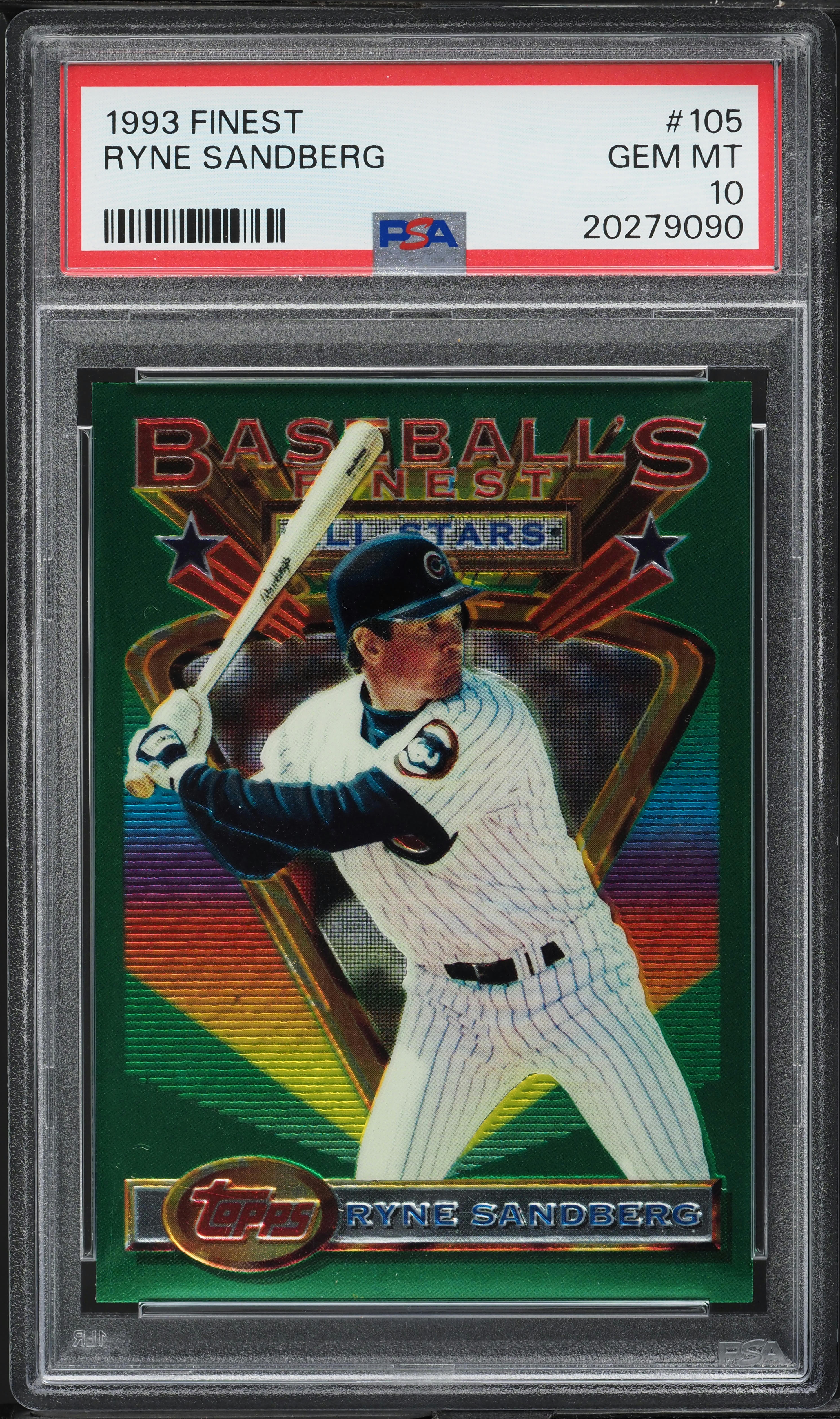 1993 Finest Ryne Sandberg #105 PSA 10 GEM MINT