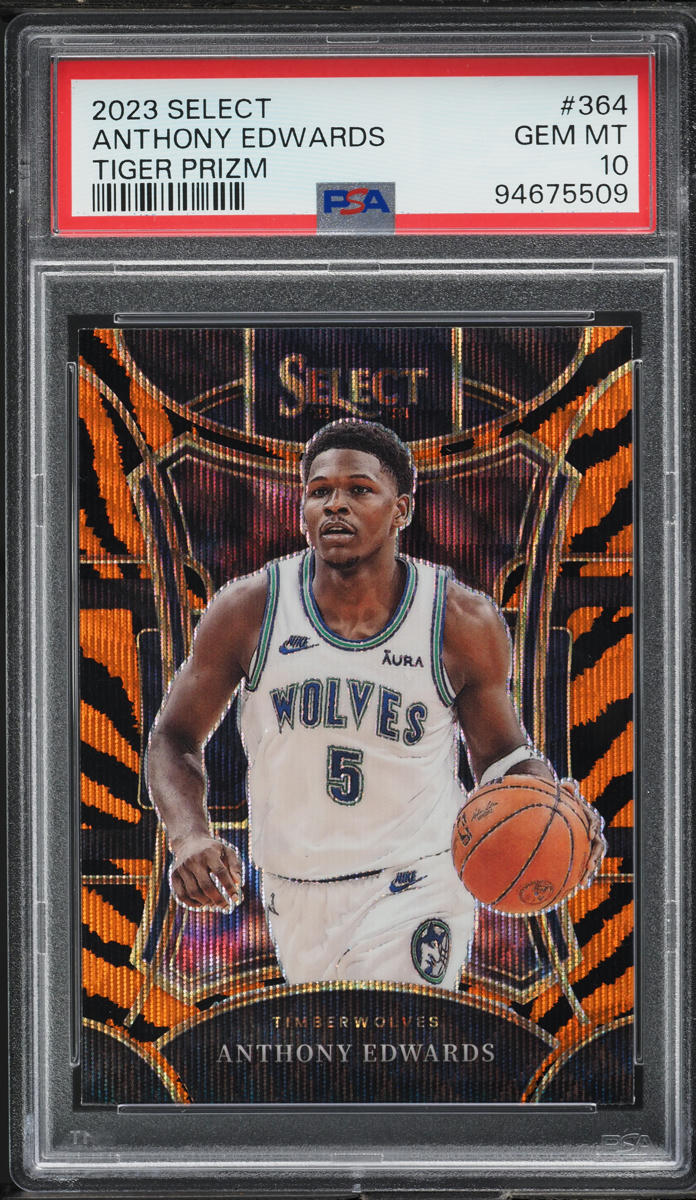 2023 Select Mezzanine Tiger Prizm Anthony Edwards #364 PSA 10 GEM MINT