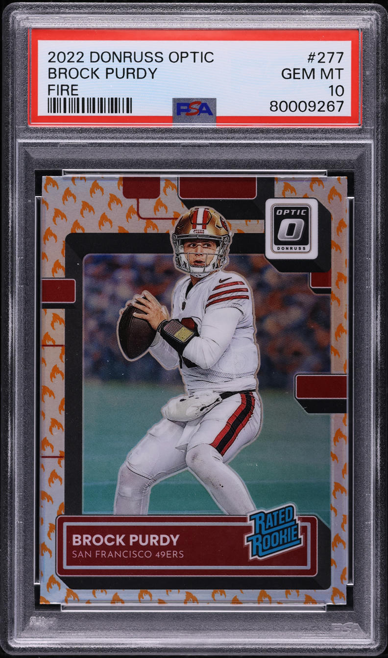 2022 Donruss Optic Fire Brock Purdy ROOKIE #277 PSA 10 GEM MINT