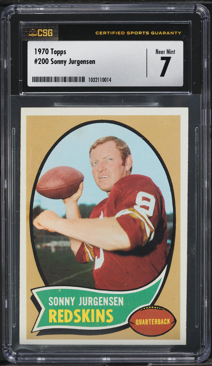 1970 Topps Football Sonny Jurgensen #200 CSG 7 NRMT