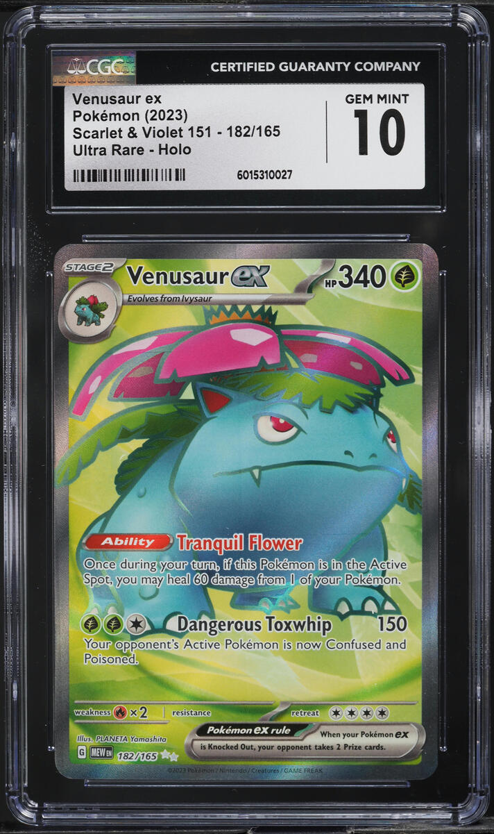 2023 Pokemon Scarlet & Violet 151 Full Art Venusaur ex #182 CGC 10 GEM MINT