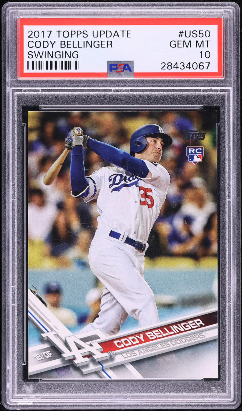 2017 Topps Update Swinging Cody Bellinger ROOKIE #US50 PSA 10 GEM MINT