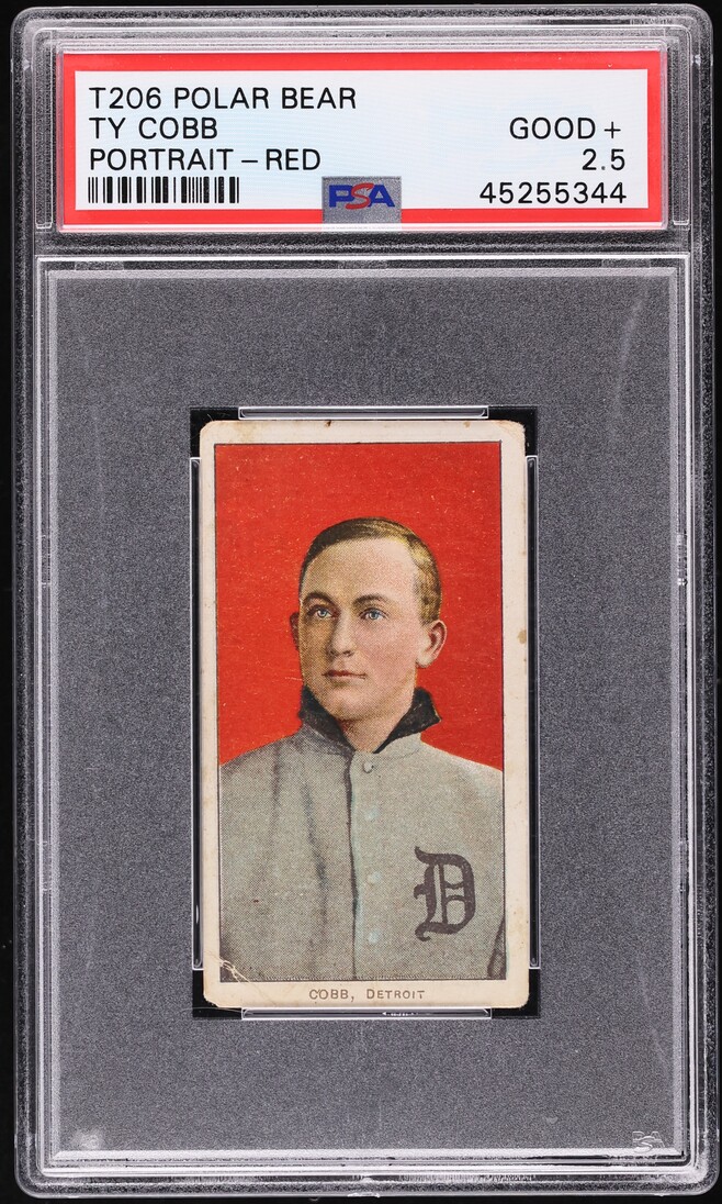 1909-11 T206 Ty Cobb RED PORTRAIT, POLAR BEAR PSA 2.5 GD+
