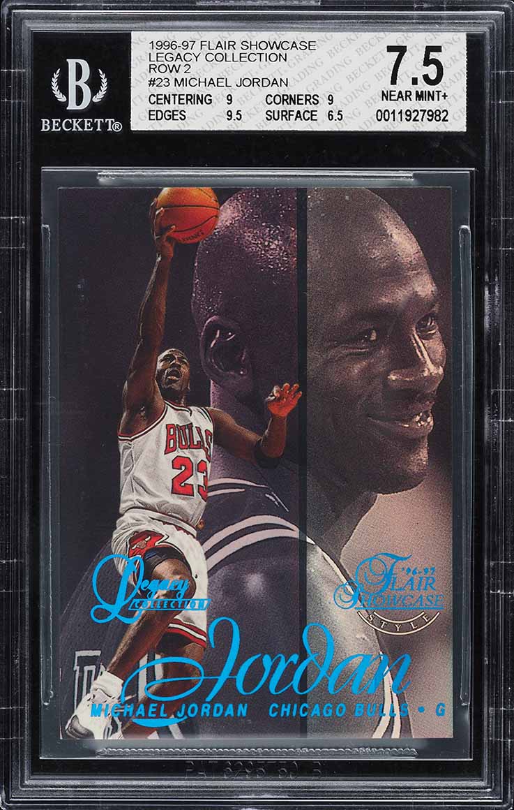 1996 Flair Showcase Legacy Collection Row 2 Michael Jordan /150 #23 BGS 7.5