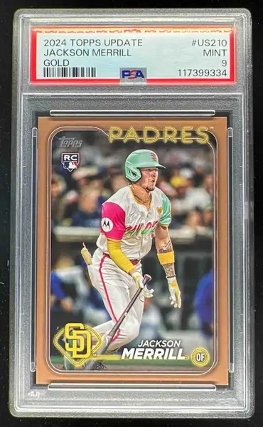 2024 Topps Update Gold #US210 Jackson Merrill RC /2024 PSA 9