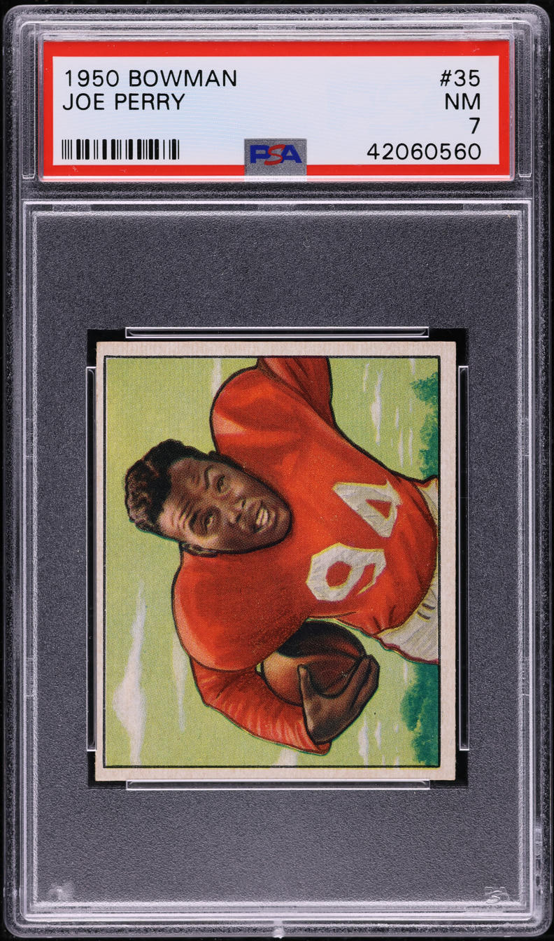 1950 Bowman Football Joe Perry ROOKIE #35 PSA 7 NRMT