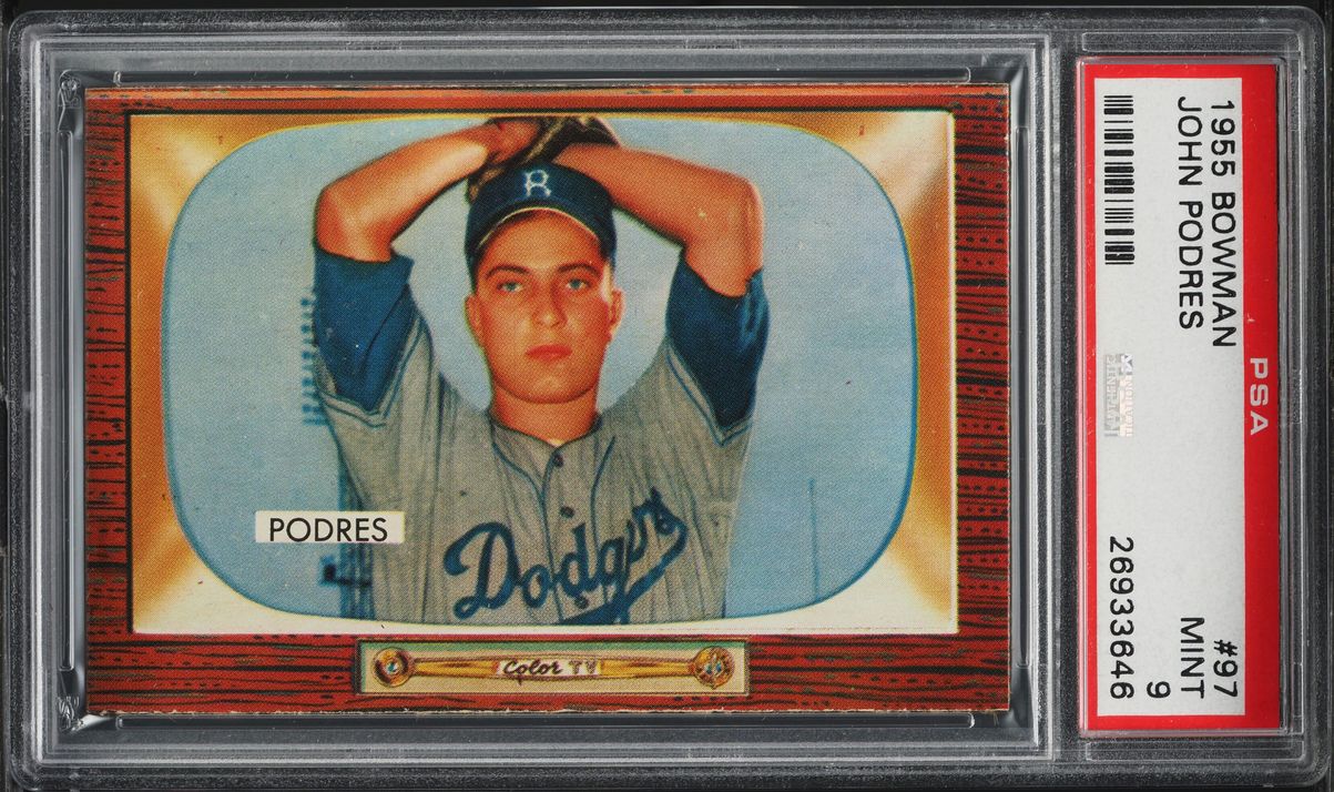 1955 Bowman Johnny Podres #97 PSA 9 MINT