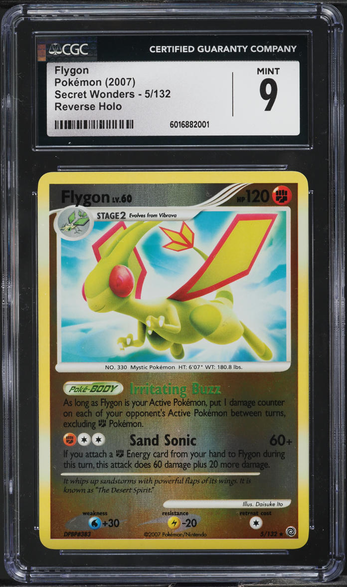 2007 Pokemon Diamond & Pearl Secret Wonders Reverse Holo Flygon #5 CGC 9 MINT