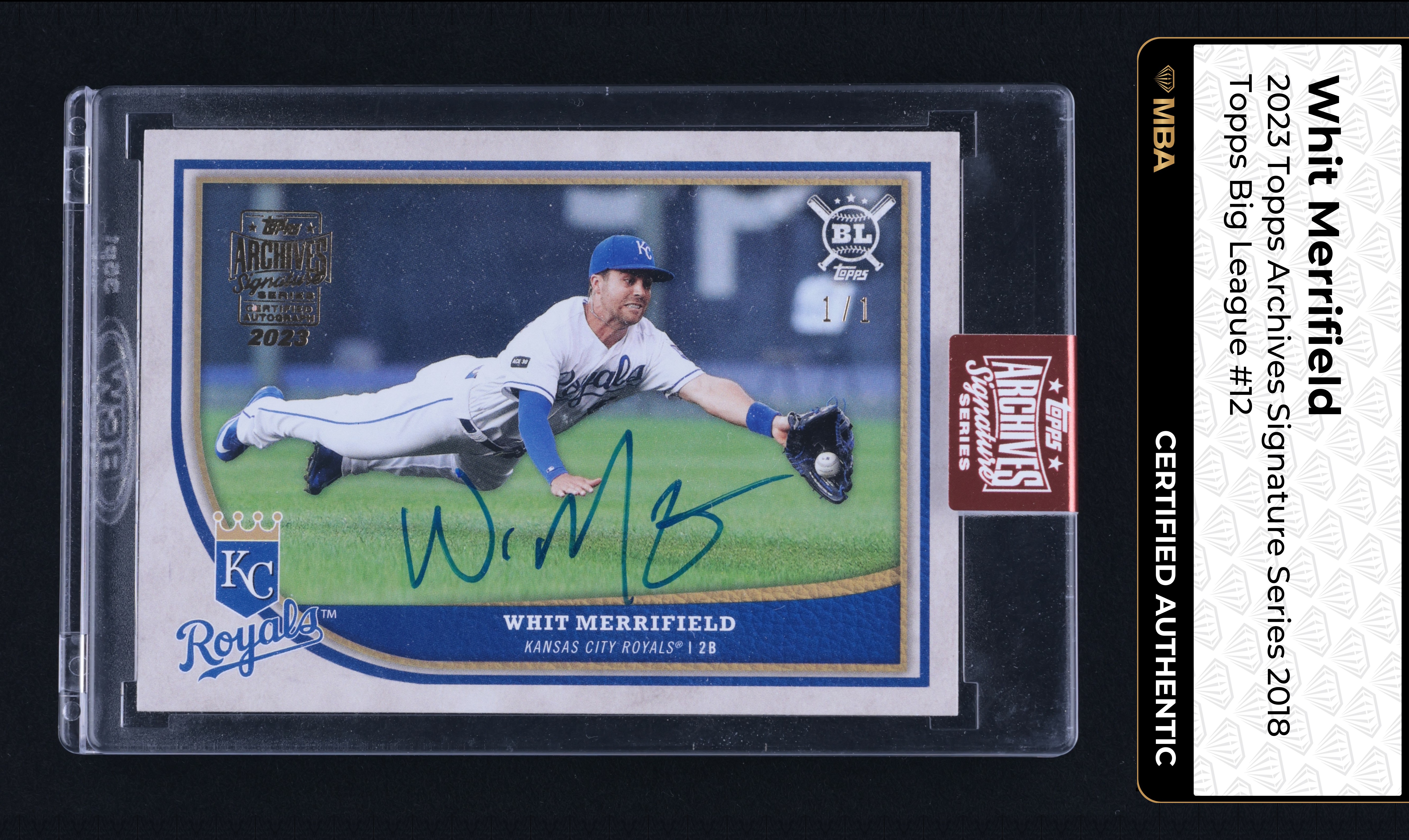 2023 Topps Archives '18 Big League Whit Merrifield AUTO 1/1 #12 MBA AUTH