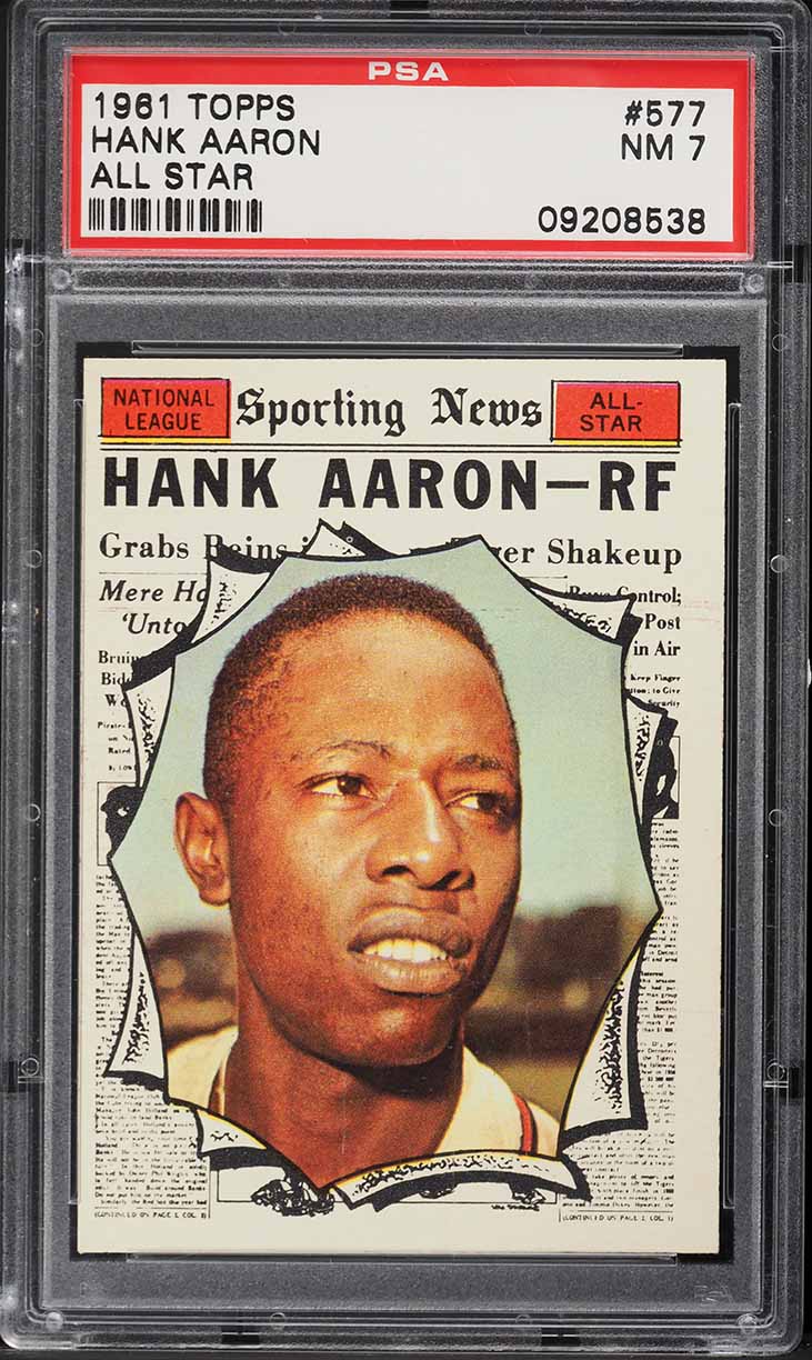 1961 Topps Hank Aaron ALL-STAR #577 PSA 7 NRMT