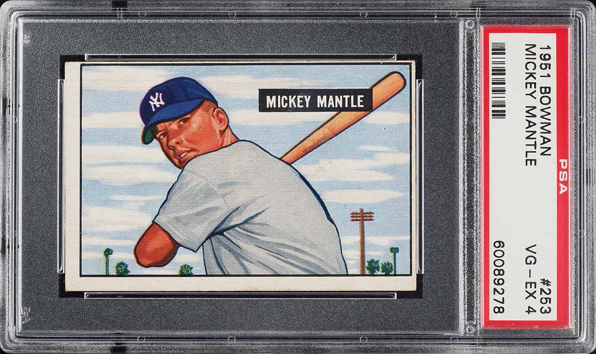 1951 Bowman Mickey Mantle ROOKIE #253 PSA 4 VGEX