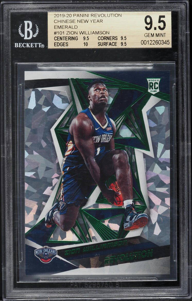 2019 Panini Revolution Chinese New Year Emerald Zion Williamson RC /88 BGS 9.5
