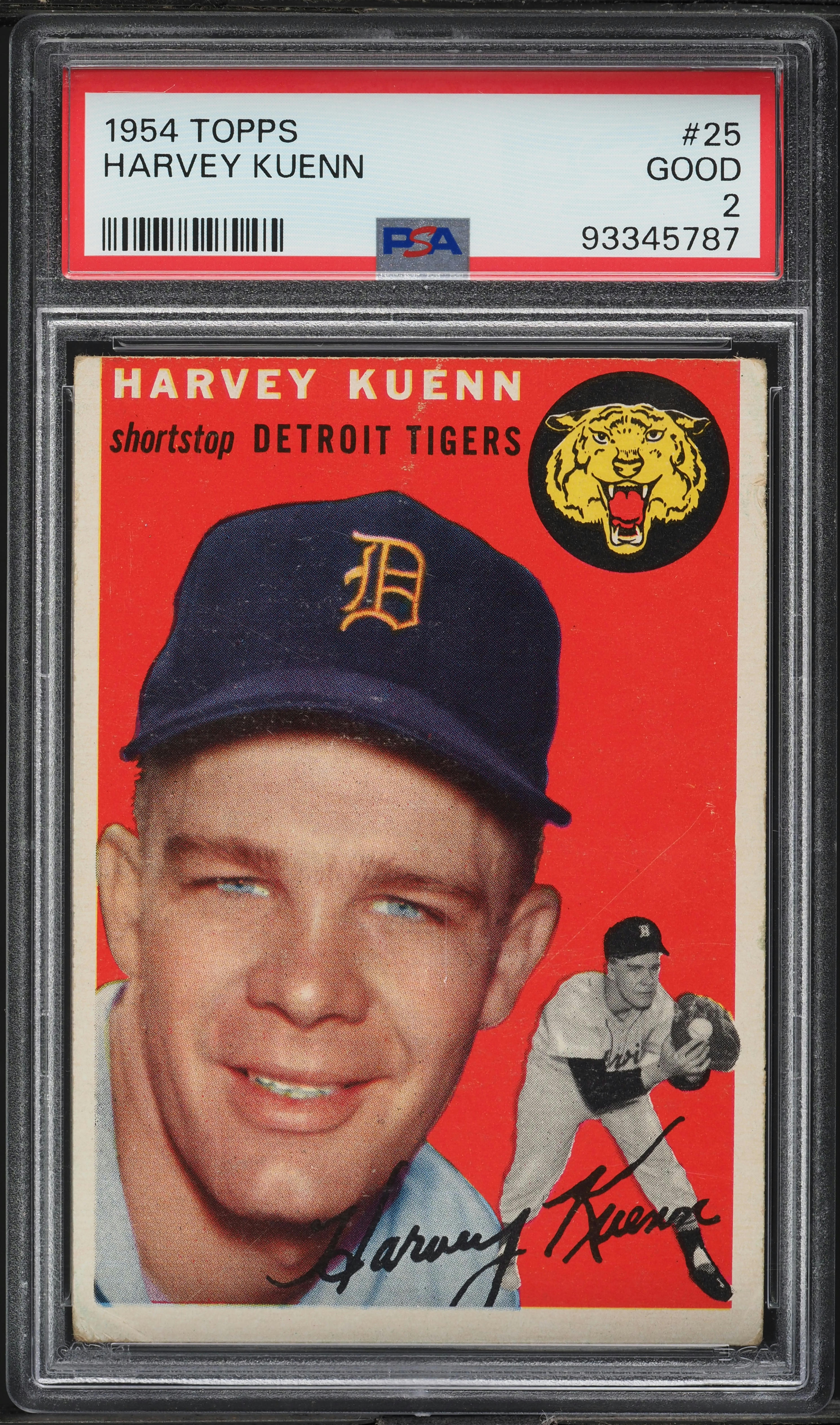 1954 Topps Harvey Kuenn ROOKIE #25 PSA 2 GD