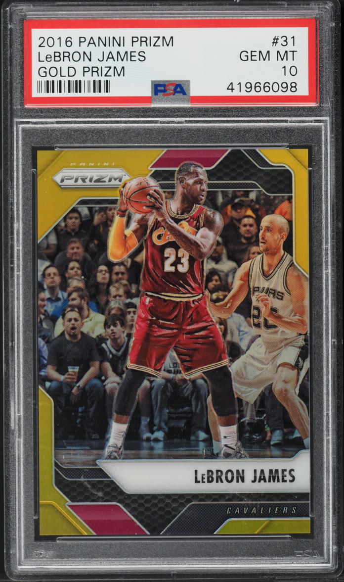 2016 Panini Prizm Gold LeBron James /10 #31 PSA 10 GEM MINT